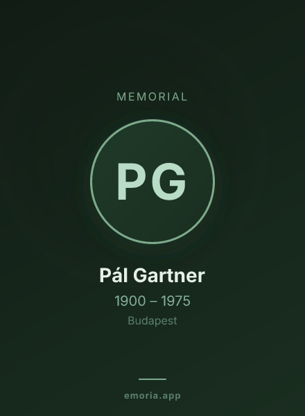 Memorial portrait of Pál Gartner