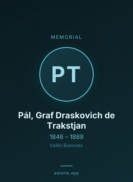 Memorial portrait of Pál, Graf Draskovich de Trakstjan