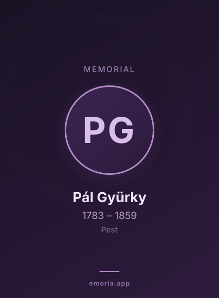 Memorial portrait of Pál Gyürky