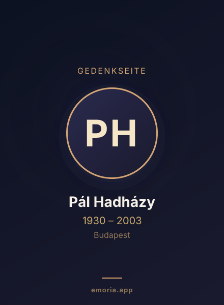 Gedenkportrait von Pál Hadházy