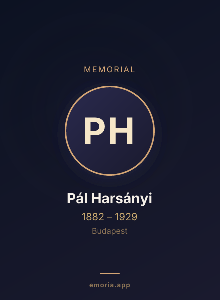 Memorial portrait of Pál Harsányi