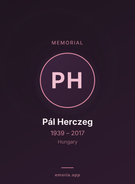 Memorial portrait of Pál Herczeg