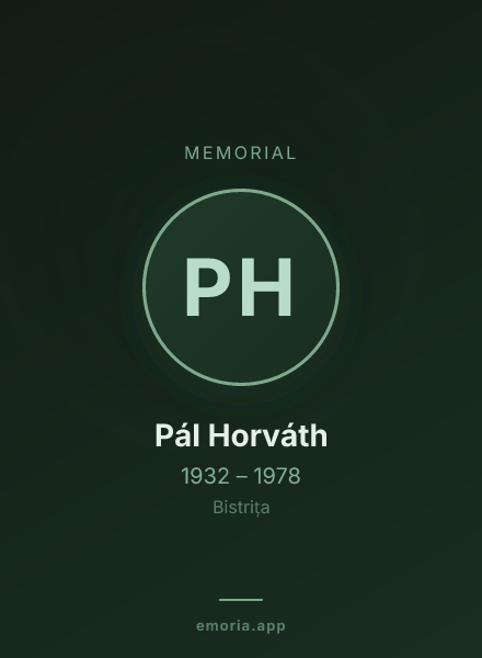 Memorial portrait of Pál Horváth