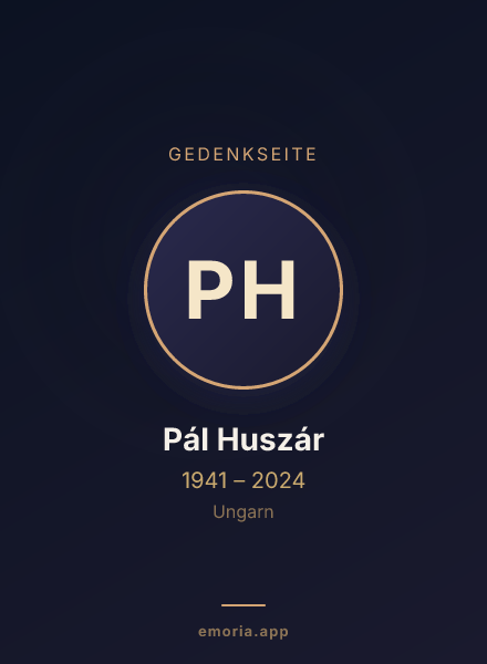 Gedenkportrait von Pál Huszár