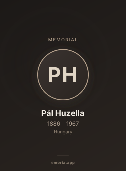 Memorial portrait of Pál Huzella