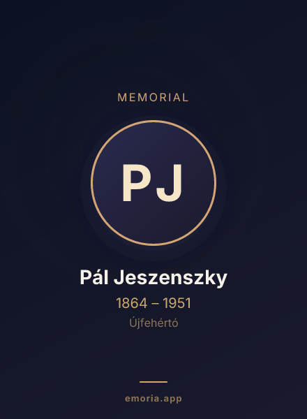 Memorial portrait of Pál Jeszenszky