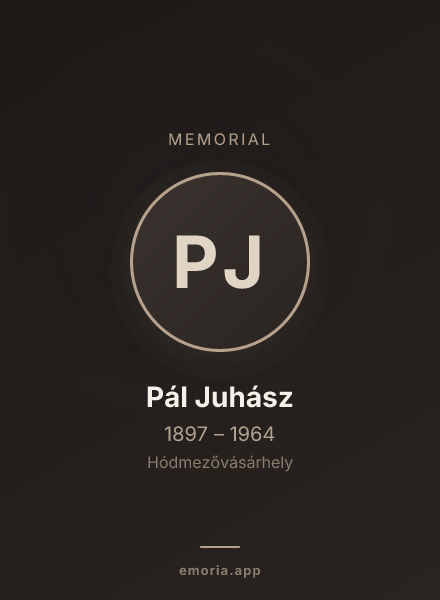 Memorial portrait of Pál Juhász