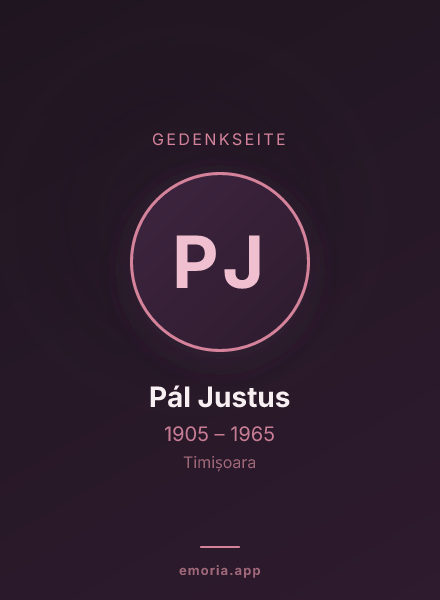 Gedenkportrait von Pál Justus