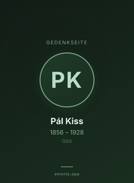 Gedenkportrait von Pál Kiss
