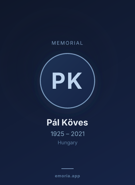 Memorial portrait of Pál Köves