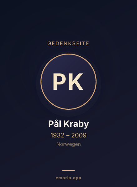 Gedenkportrait von Pål Kraby