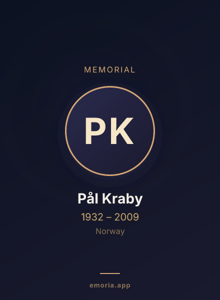 Memorial portrait of Pål Kraby