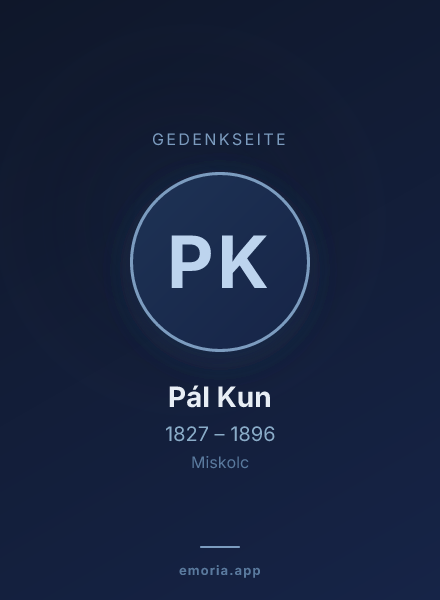 Gedenkportrait von Pál Kun