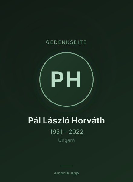 Gedenkportrait von Pál László Horváth