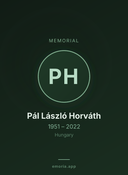 Memorial portrait of Pál László Horváth