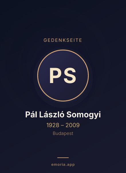 Gedenkportrait von Pál László Somogyi