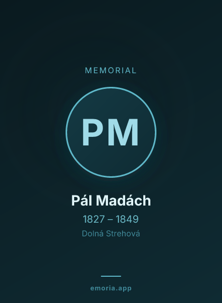 Memorial portrait of Pál Madách