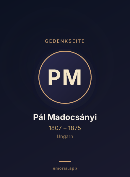 Gedenkportrait von Pál Madocsányi