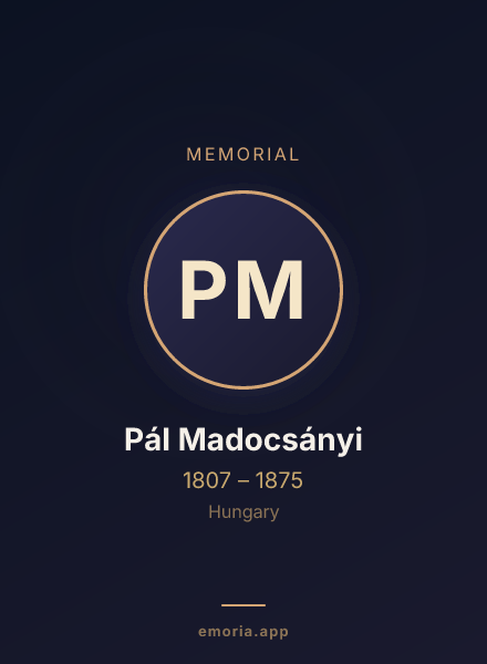 Memorial portrait of Pál Madocsányi