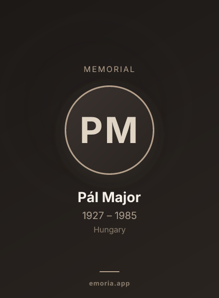 Memorial portrait of Pál Major