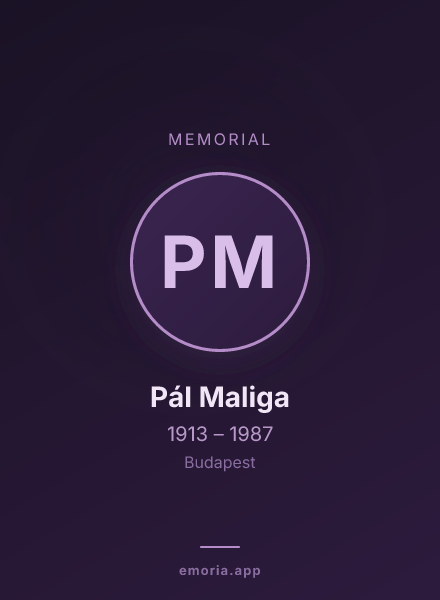Memorial portrait of Pál Maliga