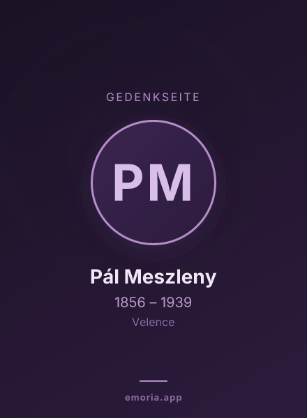Gedenkportrait von Pál Meszleny