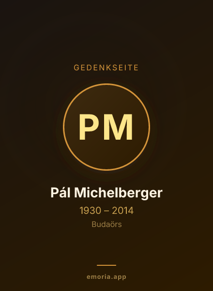 Gedenkportrait von Pál Michelberger