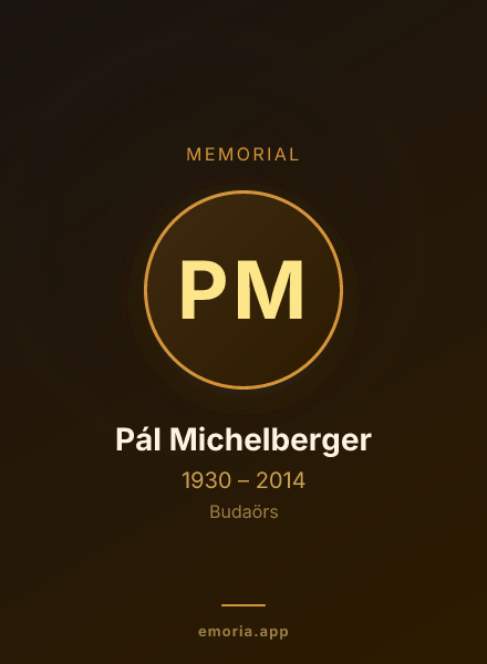Memorial portrait of Pál Michelberger