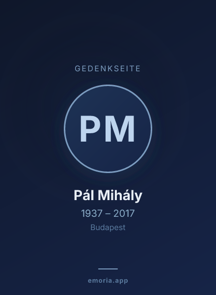 Gedenkportrait von Pál Mihály