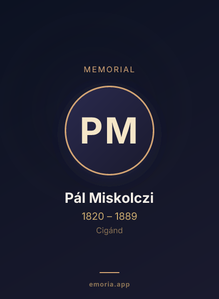 Memorial portrait of Pál Miskolczi