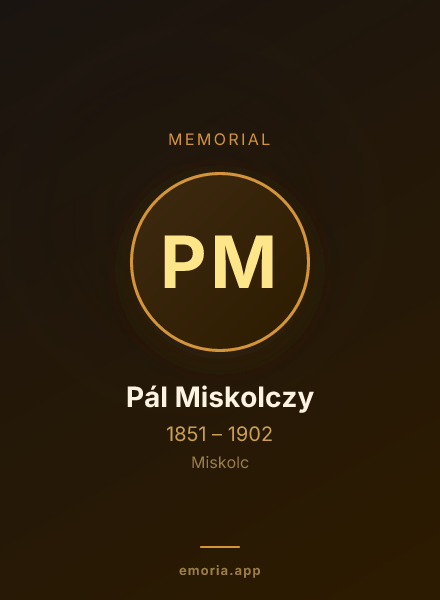 Memorial portrait of Pál Miskolczy