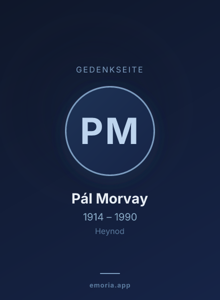 Gedenkportrait von Pál Morvay