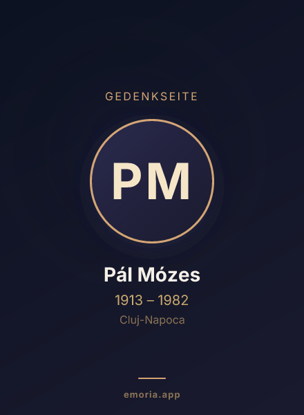 Gedenkportrait von Pál Mózes