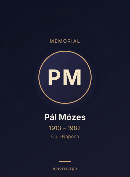 Memorial portrait of Pál Mózes
