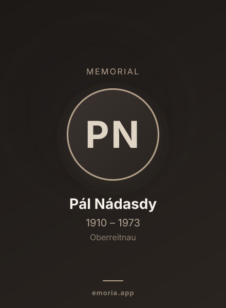 Memorial portrait of Pál Nádasdy
