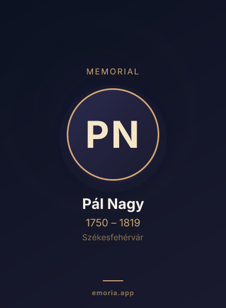Memorial portrait of Pál Nagy