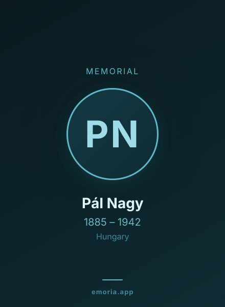 Memorial portrait of Pál Nagy