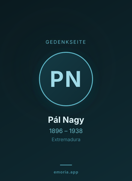 Gedenkportrait von Pál Nagy