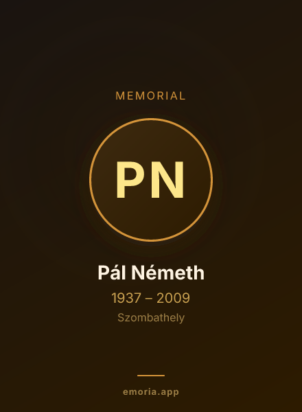 Memorial portrait of Pál Németh