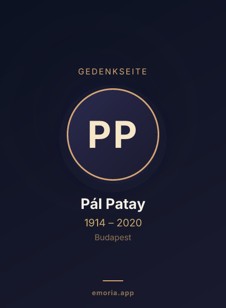 Gedenkportrait von Pál Patay