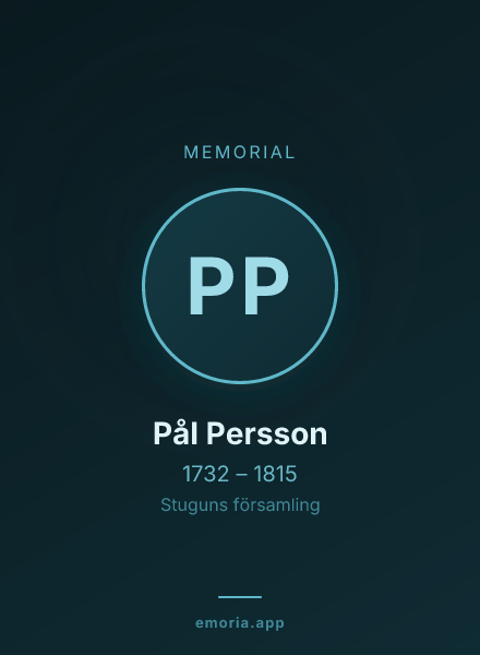 Memorial portrait of Pål Persson