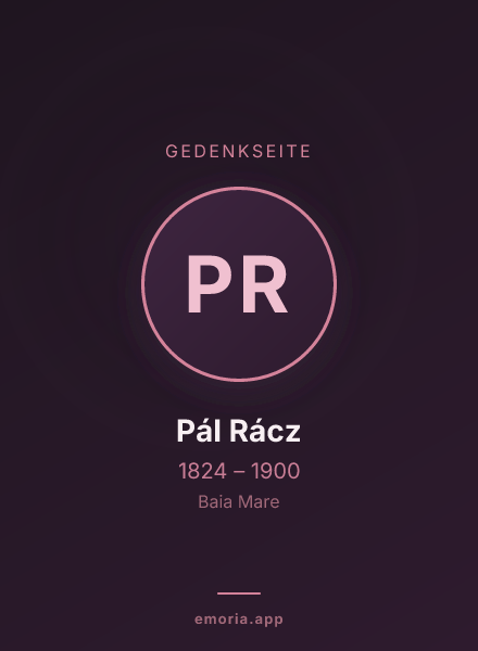 Gedenkportrait von Pál Rácz