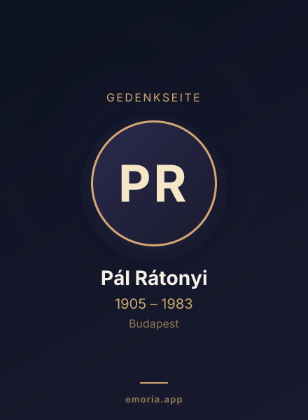 Gedenkportrait von Pál Rátonyi