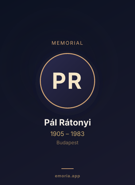 Memorial portrait of Pál Rátonyi