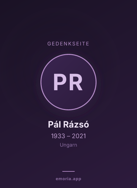 Gedenkportrait von Pál Rázsó
