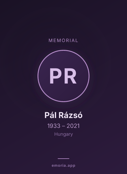 Memorial portrait of Pál Rázsó