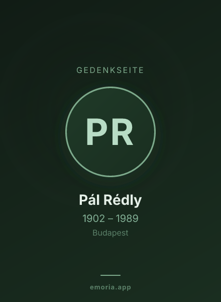 Gedenkportrait von Pál Rédly