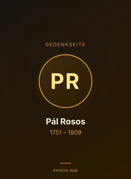 Gedenkportrait von Pál Rosos