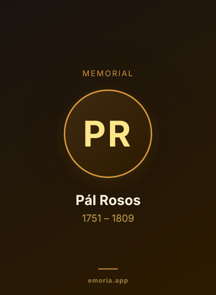 Memorial portrait of Pál Rosos