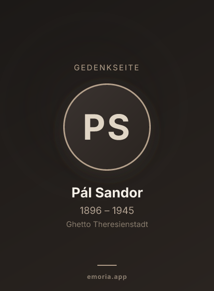 Gedenkportrait von Pál Sandor